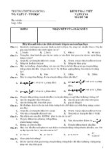 Giáo án Đề 2 Kiểm tra 1 tiết vật lý 10 trường THPT Đầm Hồng